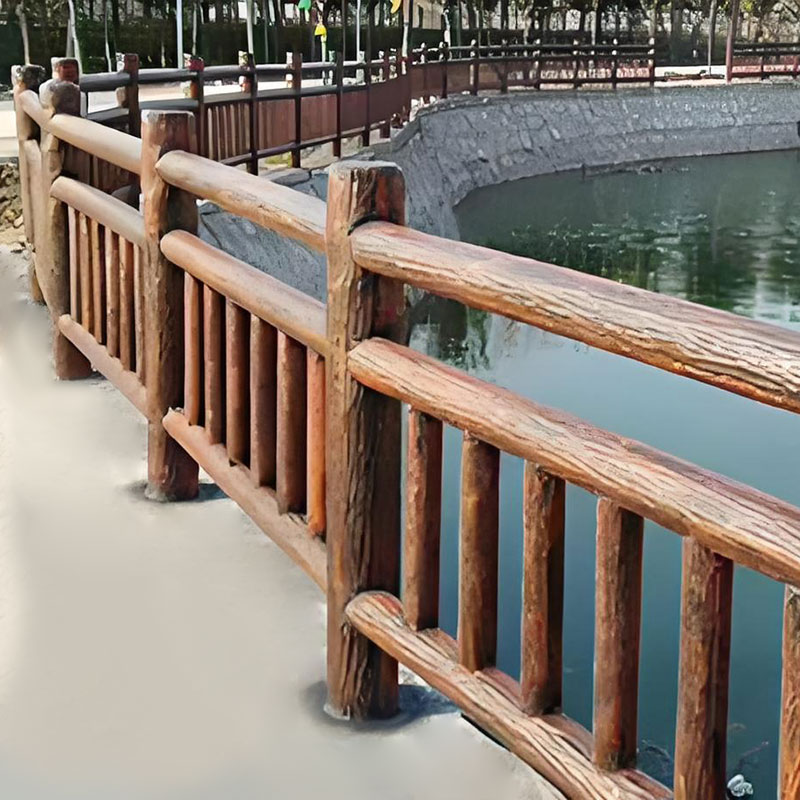Lan can cầu giả gỗ