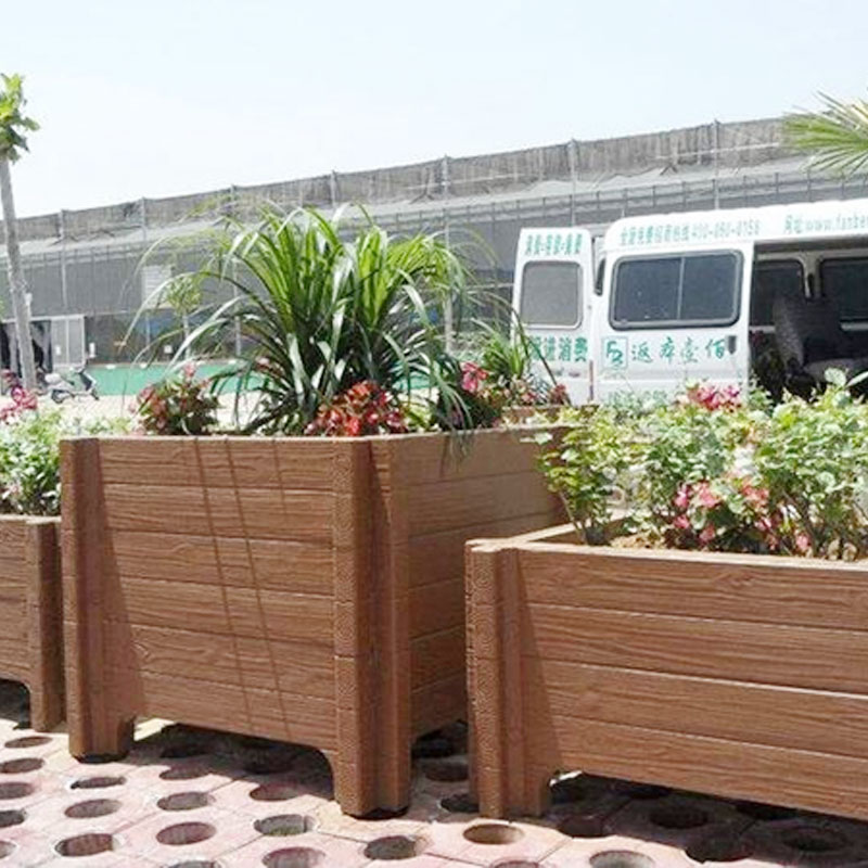Lan can hộp hoa giả gỗ
